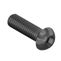 MODULAR SOLUTIONS BLACK OXIDE PLATED FASTENER M6 X 20MM BUTTON HEAD CAP SCREW